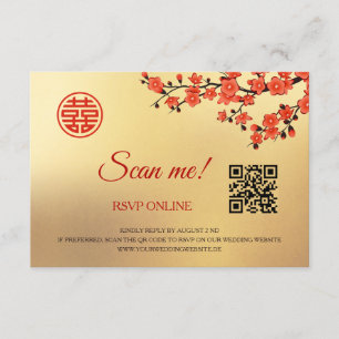 Cherry Blossom RSVP Online QR-code Informatiekaartje