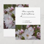 Cherry Blossom RSVP Reply Kaart (Voorkant / Achterkant)