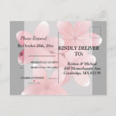 Cherry Blossom RSVP Uitnodiging Briefkaart (Achterkant)
