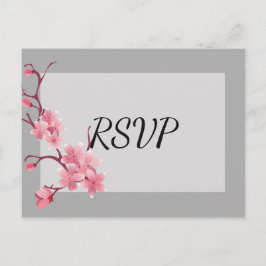 Cherry Blossom RSVP Uitnodiging Briefkaart