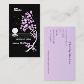 Cherry blossom 's nachts (zwart) visitekaartje (Voorkant / Achterkant)