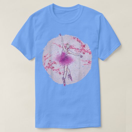 Cherry Blossom Sakura Ballerina En Pointe Dancing T-shirt (Design voorkant)