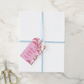 Cherry Blossom Sakura Bloem Roze Wit Verjaardag Cadeaulabel (Met Touw)