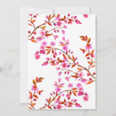 Cherry Blossom Sakura Bloem Zwart Wit Verjaardag Kaart (Achterkant)