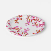 Cherry Blossom Sakura Bloemen Roze Wit Papieren Bordje (Gekanteld)