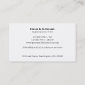 Cherry blossom sakura blue roze chic Beausalon Visitekaartje (Achterkant)