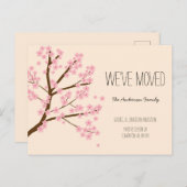  Cherry Blossom Sakura Boom We hebben ons verplaat Briefkaart (Voorkant / Achterkant)