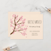 Cherry Blossom Sakura Boom We hebben ons verplaat Kaart (Voorkant / Achterkant in situ)