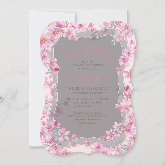 Cherry Blossom Sakura Bridal Shower Kaart (Voorkant)
