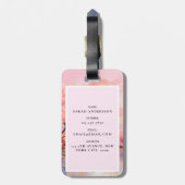 Cherry Blossom Sakura Bruiloft Save The Date Bagagelabel (Achterkant verticaal)