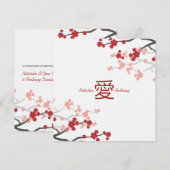 Cherry Blossom Sakura Chinese Love Verloving Kaart (Voorkant / Achterkant)