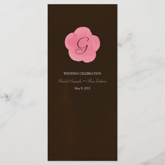 Cherry Blossom Sakura (Dusk) Waterverf Menu Kaart (Achterkant)