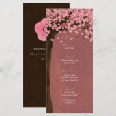 Cherry Blossom Sakura (Dusk) Waterverf Menu Kaart (Voorkant / Achterkant)