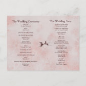 Cherry Blossom Sakura en Love Swallows Programme Aankondigingskaart (Achterkant)