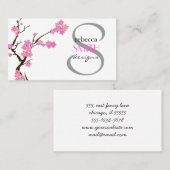 Cherry Blossom, Sakura, Floristry, bloemenwinkel Visitekaartje (Voorkant / Achterkant)