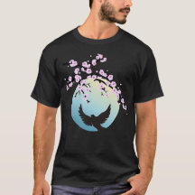 Cherry Blossom SAKURA Full Moon Bird 1 T-Shirt