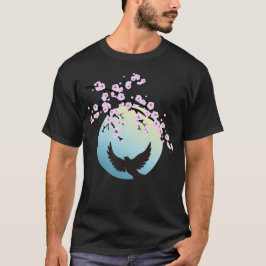 Cherry Blossom SAKURA Full Moon Bird 1 T-Shirt