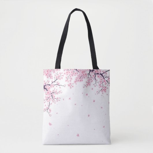 Cherry Blossom Sakura Japanese Art Tote Bag (Voorkant)