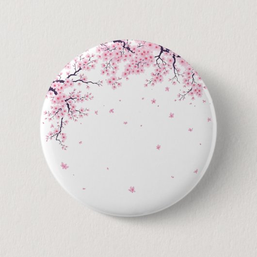 Cherry Blossom Sakura Japanese Art Tote  Ronde Button 5,7 Cm (Voorkant)