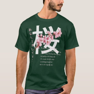 Cherry Blossom sakura Japans kanji esthethetisch T-shirt