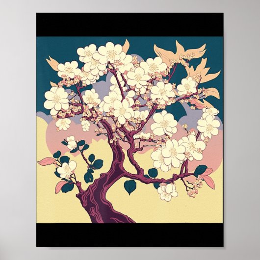  Cherry Blossom Sakura Japans kunstanimme Poster (Voorkant)