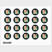Cherry Blossom Sakura Japans kunstanimme Ronde Sticker (Vel)