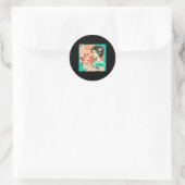 Cherry Blossom Sakura Japans kunstanimme Ronde Sticker (Tas)