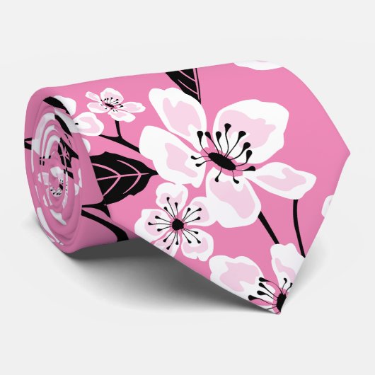 CHERRY BLOSSOM - SAKURA (LITE PINK) STROPDAS (Opgerold)
