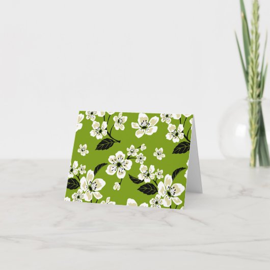 CHERRY BLOSSOM - SAKURA (MATCHA GREEN) BEDANKKAART (Voorkant)