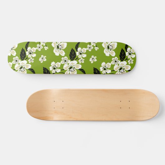 CHERRY BLOSSOM - SAKURA (MATCHA GREEN) PERSOONLIJK SKATEBOARD (Horizontaal)