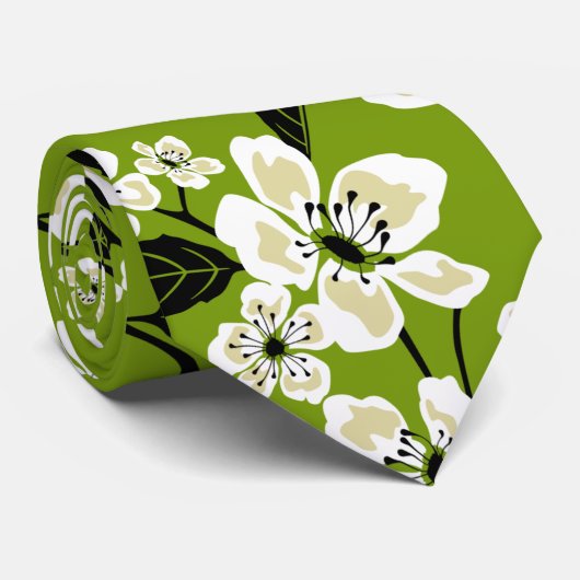 CHERRY BLOSSOM - SAKURA (MATCHA GREEN) STROPDAS (Opgerold)