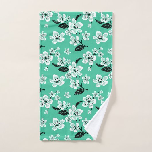 CHERRY BLOSSOM - SAKURA (MINT) BAD HANDDOEK (Handdoek)
