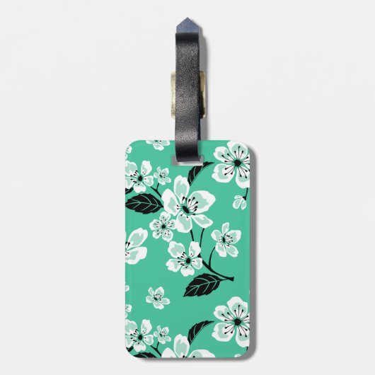 CHERRY BLOSSOM - SAKURA (MINT) BAGAGELABEL (Achterkant verticaal)