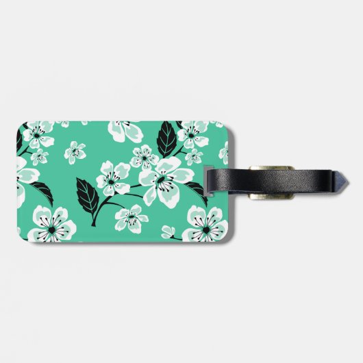 CHERRY BLOSSOM - SAKURA (MINT) BAGAGELABEL (Achterkant horizontaal)