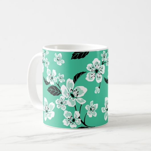 CHERRY BLOSSOM - SAKURA (MINT) KOFFIEMOK (Voorkant links)