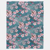 Cherry Blossom - Sakura naadloos patroon 1 Fleece Deken (Voorkant)