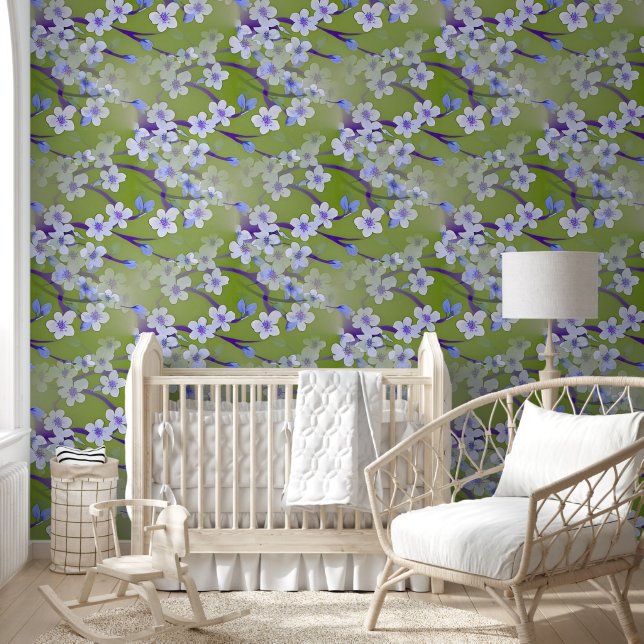 Cherry Blossom - Sakura naadloos patroon 2 Behang (Kinderen)