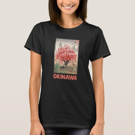 Cherry Blossom Sakura Okinawa Japan T-shirt (Voorkant)