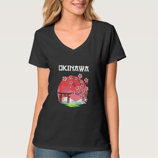 Cherry Blossom Sakura Okinawa Japan T-shirt (Voorkant)