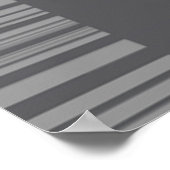 Cherry blossom (Sakura) op een grijze achtergrond Poster (Hoek)