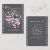 Cherry blossom (Sakura) op een lichtgrijze achterg Visitekaartje (Voorkant / Achterkant)