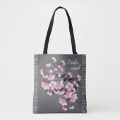 Cherry blossom/Sakura op grijs Bridesmaid Tote Bag (Voorkant)