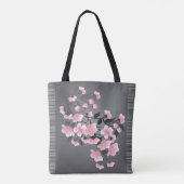 Cherry blossom/Sakura op grijs Bridesmaid Tote Bag (Achterkant)