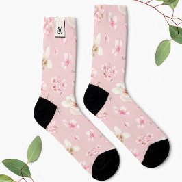 CHERRY BLOSSOM SAKURA PATROON MONOGRAM SOKKEN