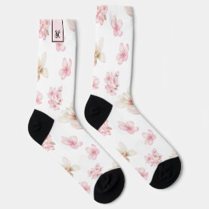CHERRY BLOSSOM SAKURA PATROON MONOGRAM SOKKEN