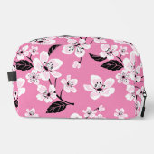 CHERRY BLOSSOM - SAKURA PATTERN IN LITE PINK TOILETTASJE (Voorkant)