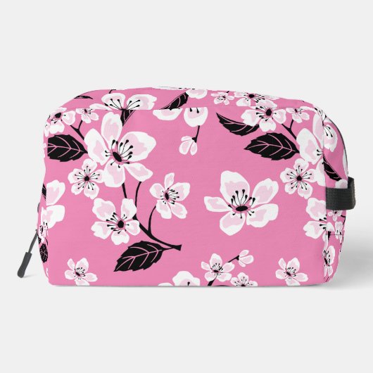 CHERRY BLOSSOM - SAKURA PATTERN IN LITE PINK TOILETTASJE (Achterkant)