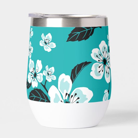 CHERRY BLOSSOM - SAKURA PATTERN (TEAL) (Rechts)