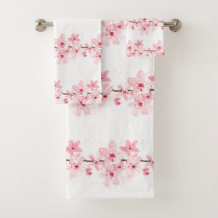 Cherry blossom Sakura Pink Floral Japan Asia Ba Bad Handdoek