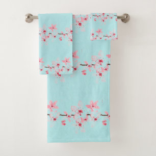 Cherry blossom Sakura Pink Floral Japans Azië Bad Handdoek